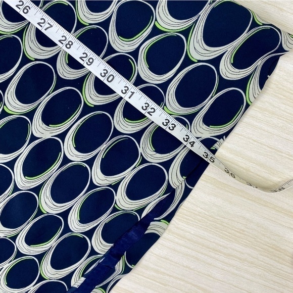 Anthropologie Moulinette Soeurs Silk blend Navy retro look dress size 0 - Picture 5 of 10